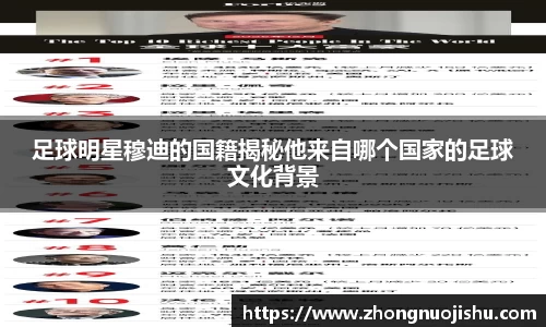 足球明星穆迪的国籍揭秘他来自哪个国家的足球文化背景